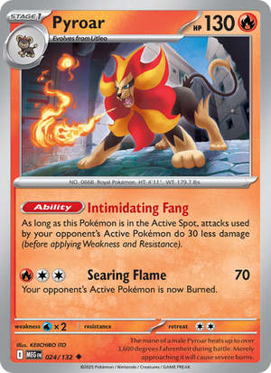 MEG Mega Evolution 024/188 Pyroar (Uncommon - normal)
