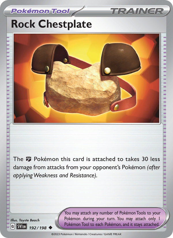SV Scarlet & Violet 192/258 Rock Chestplate (Uncommon - reverse)