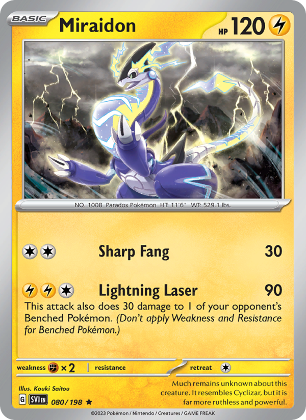SV Scarlet & Violet 080/258 Miraidon (Rare - holo)