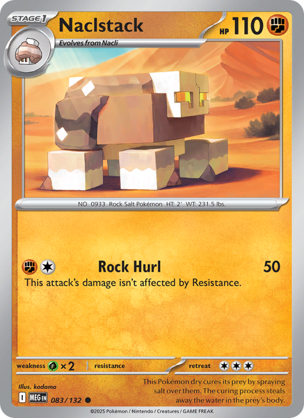 MEG Mega Evolution 083/188 Naclstack (Common - reverse)