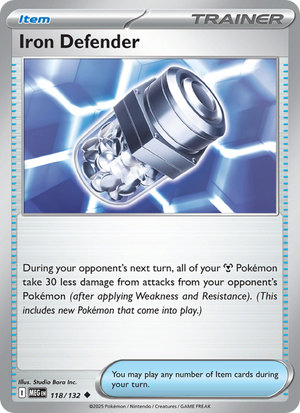 MEG Mega Evolution 118/188 Iron Defender (Uncommon - normal)