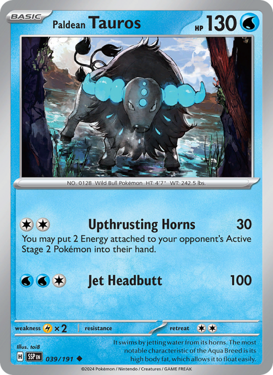 SSP Surging Sparks 039/252 Paldean Tauros (Uncommon - normal)