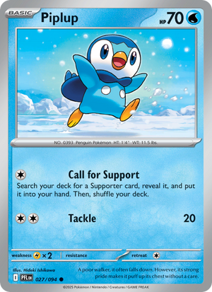 PFL Phantasmal Flames 027/130 Piplup (Common - holo)