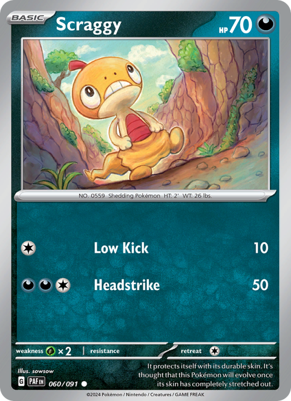 PAF Paldean Fates 060/245 Scraggy (Common - normal)