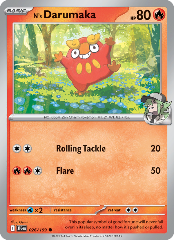 JTG Journey Together 026/190 N's Darumaka (Common - normal)