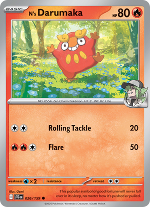 JTG Journey Together 026/190 N's Darumaka (Common - normal)