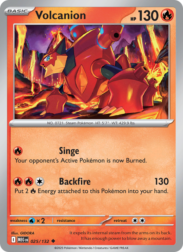 MEG Mega Evolution 025/188 Volcanion (Uncommon - holo)