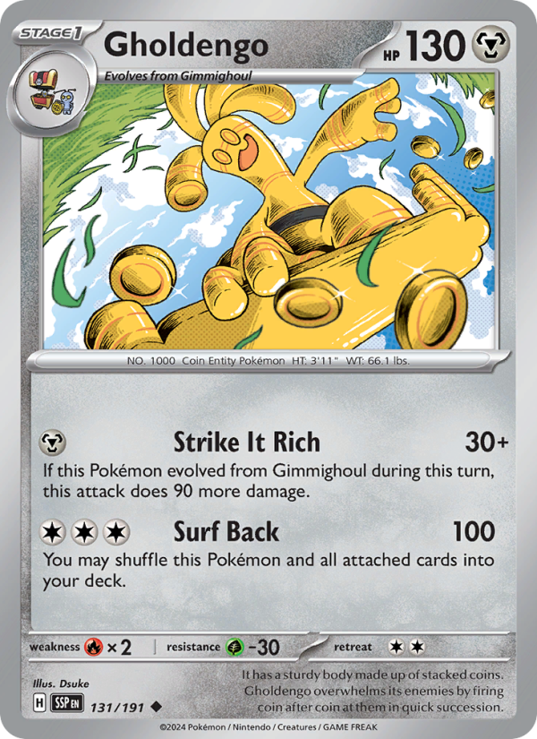 SSP Surging Sparks 131/252 Gholdengo (Uncommon - reverse)