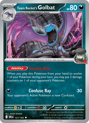 DRI Destined Rivals 121/244 Team Rocket's Golbat (Uncommon - reverse)