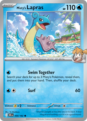 DRI Destined Rivals 050/244 Misty's Lapras (Common - reverse)