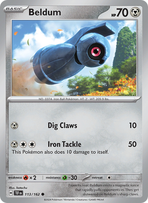 TEF Temporal Forces 113/218 Beldum (Common - reverse)