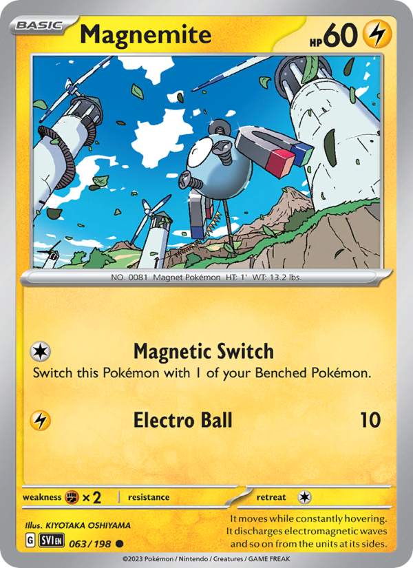 SV Scarlet & Violet 063/258 Magnemite (Common - reverse)
