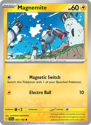 SV Scarlet & Violet 063/258 Magnemite (Common - reverse)