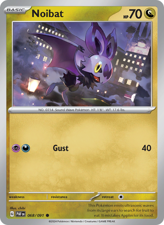 PAF Paldean Fates 068/245 Noibat (Common - reverse)