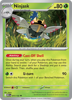 MEG Mega Evolution 017/188 Ninjask (Uncommon - holo)