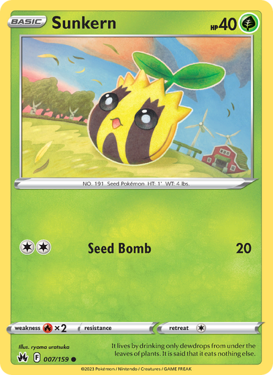 CRZ Crown Zenith 007/230 Sunkern (Common - reverse)