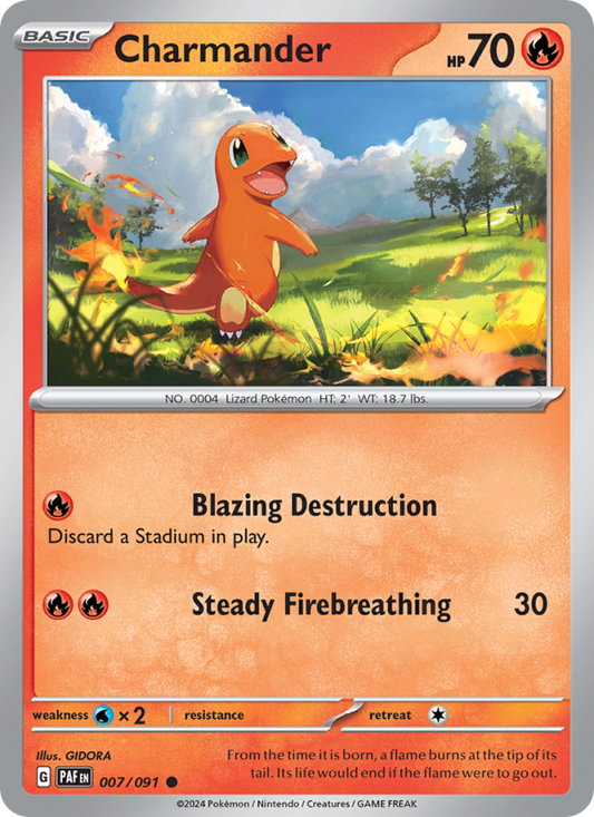 PAF Paldean Fates 007/245 Charmander (Common - reverse)