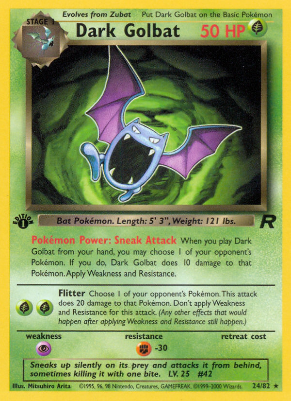 RO Team Rocket 24/83 Dark Golbat (Rare - normal)