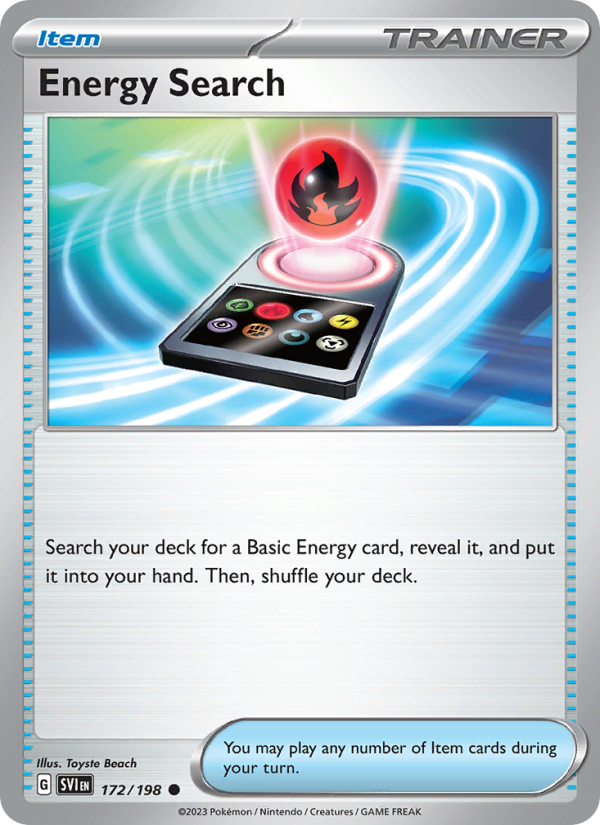 SV Scarlet & Violet 172/258 Energy Search (Common - reverse)
