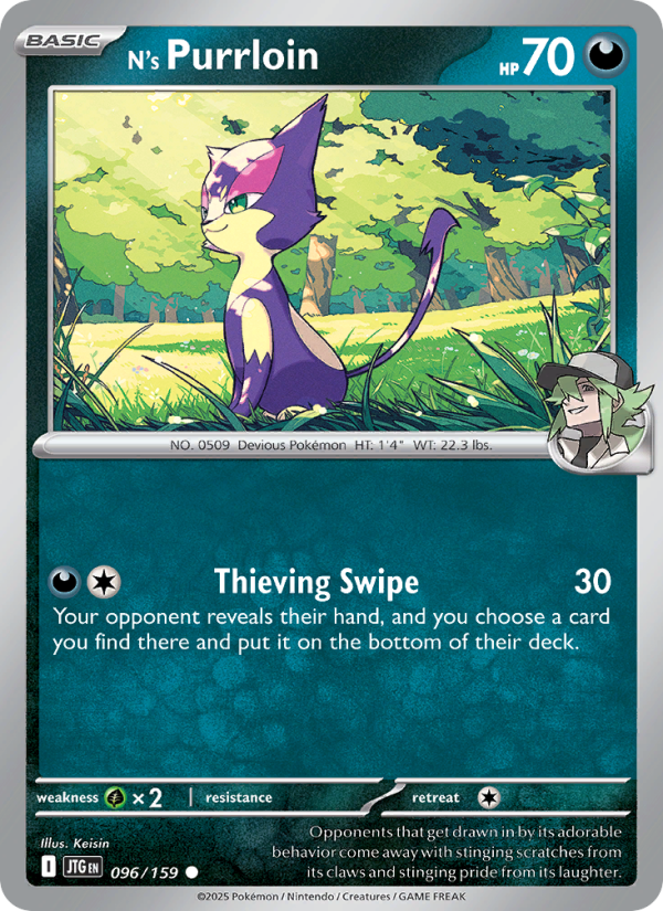 JTG Journey Together 096/190 N's Purrloin (Common - normal)