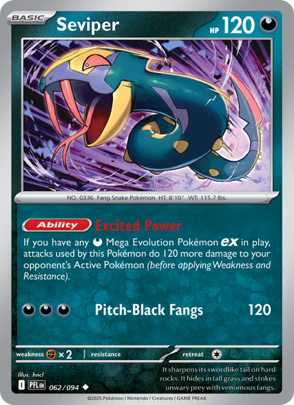 PFL Phantasmal Flames 062/130 Seviper (Uncommon - reverse)