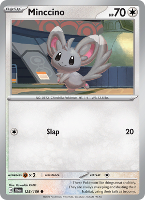 JTG Journey Together 125/190 Minccino (Common - reverse)