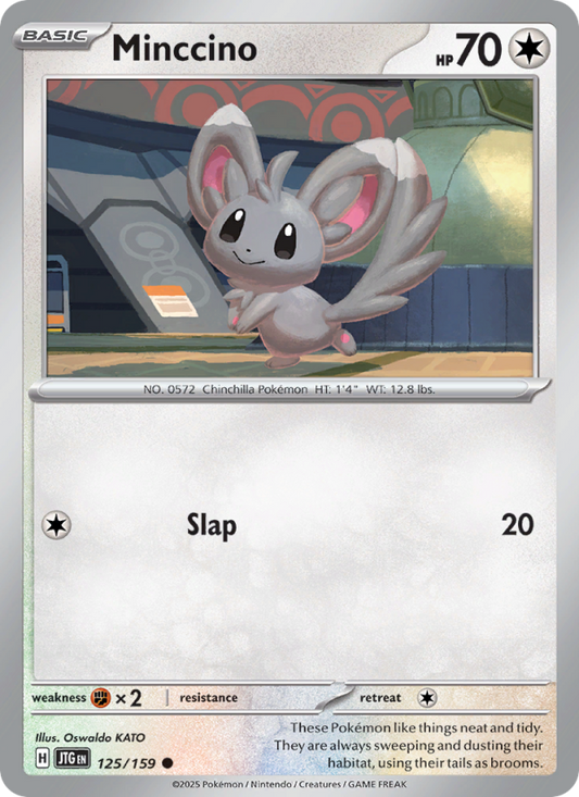 JTG Journey Together 125/190 Minccino (Common - reverse)