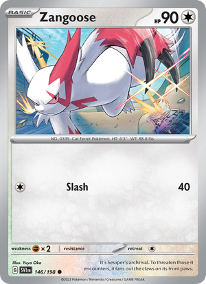 SV Scarlet & Violet 146/258 Zangoose (Common - reverse)
