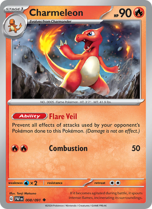 PAF Paldean Fates 008/245 Charmeleon (Uncommon - normal)