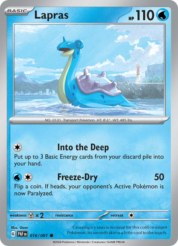 PAF Paldean Fates 016/245 Lapras (Common - reverse)