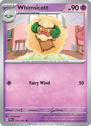 PAF Paldean Fates 035/245 Whimsicott (Uncommon - reverse)