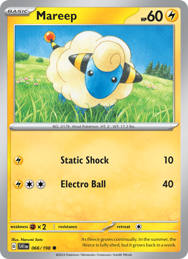 SV Scarlet & Violet 066/258 Mareep (Common - reverse)