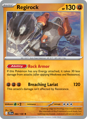 JTG Journey Together 082/190 Regirock (Rare - holo)