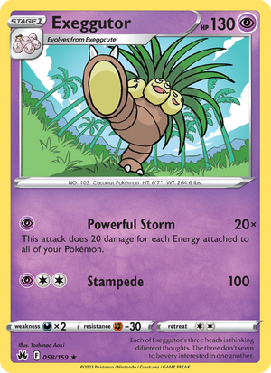 CRZ Crown Zenith 058/230 Exeggutor (Rare - normal)