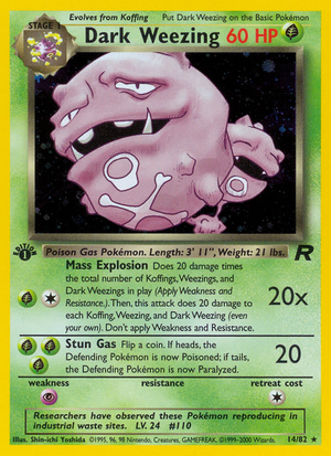 RO Team Rocket 14/83 Dark Weezing (Rare - holo-1st-edition)