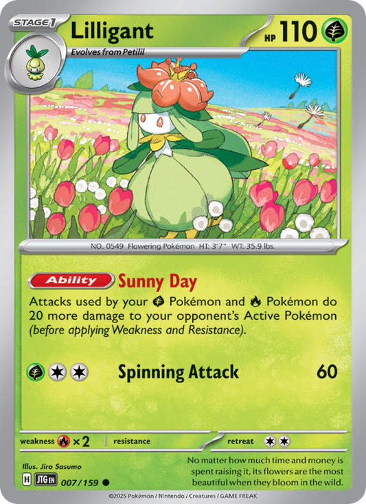 JTG Journey Together 007/190 Lilligant (Common - reverse)
