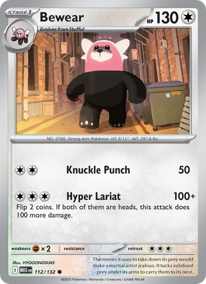 MEG Mega Evolution 112/188 Bewear (Common - reverse)