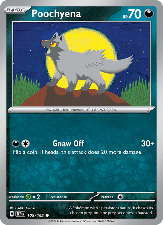 TEF Temporal Forces 105/218 Poochyena (Common - reverse)