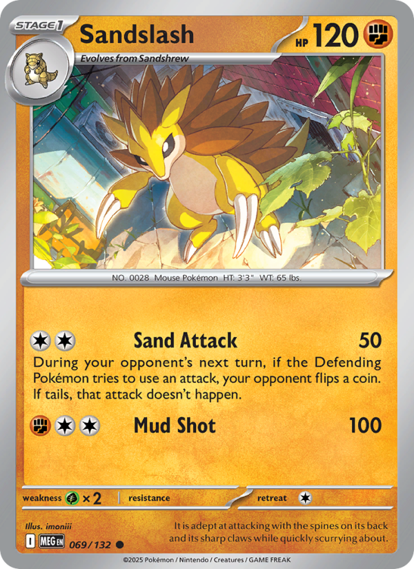 MEG Mega Evolution 069/188 Sandslash (Common - holo)