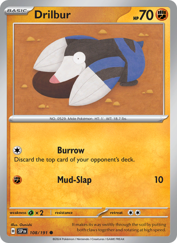 SSP Surging Sparks 108/252 Drilbur (Common - reverse)