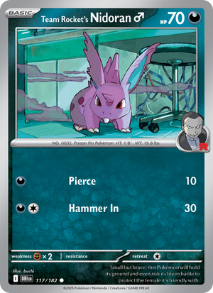 DRI Destined Rivals 117/244 Team Rocket's Nidoran♂ (Common - reverse)