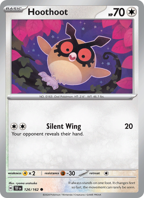 TEF Temporal Forces 126/218 Hoothoot (Common - reverse)