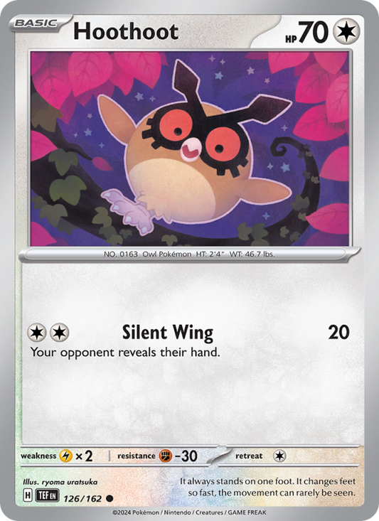 TEF Temporal Forces 126/218 Hoothoot (Common - reverse)