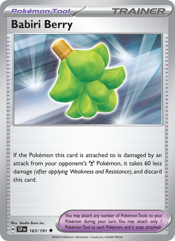 SSP Surging Sparks 163/252 Babiri Berry (Uncommon - reverse)