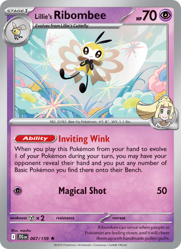 JTG Journey Together 067/190 Lillie's Ribombee (Rare - holo)