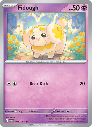 PAF Paldean Fates 038/245 Fidough (Common - normal)
