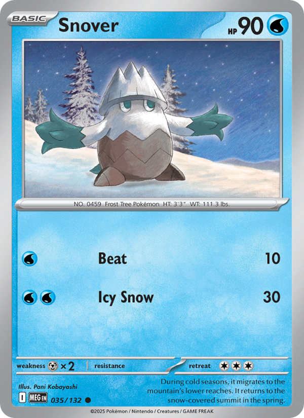 MEG Mega Evolution 035/188 Snover (Common - holo)