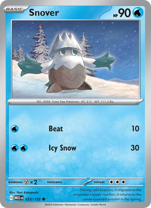 MEG Mega Evolution 035/188 Snover (Common - holo)