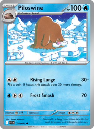 PFL Phantasmal Flames 024/130 Piloswine (Common - normal)