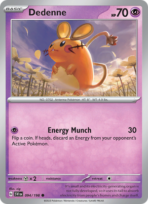 SV Scarlet & Violet 094/258 Dedenne (Common - reverse)